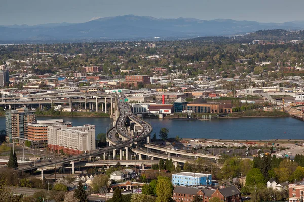 Portland Oregon Nisan 2014 Marquam Hill Üst Tramvay Istasyonu Şehir — Stok fotoğraf