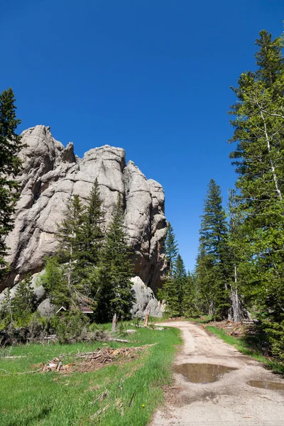 Vägen Som Leder Till Trailhead För Little Devils Tower Rock — Stockfoto