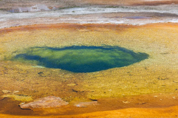 Geothermische Bacteriën Het Hete Water Van Chromatic Pool Creëren Groene — Stockfoto