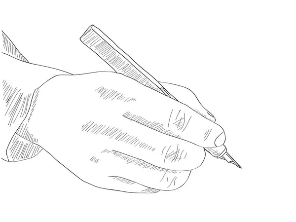 Doodle Hand Writing Vector Line Esboçado Ilustração Vetorial — Vetor de Stock