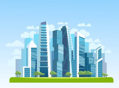 Kentsel peyzaj desen.