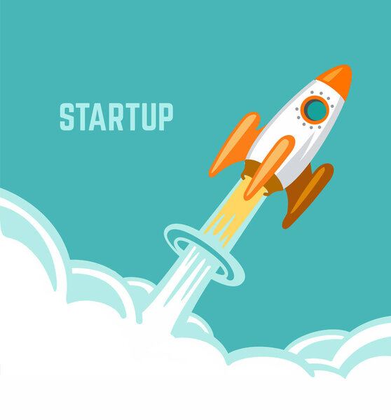 Picture of flying rocket