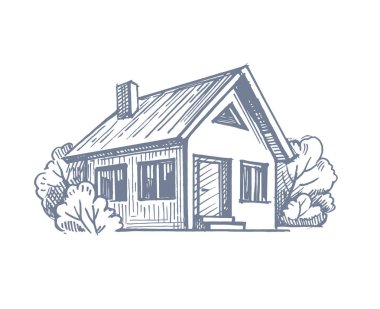 ev sketch vektör