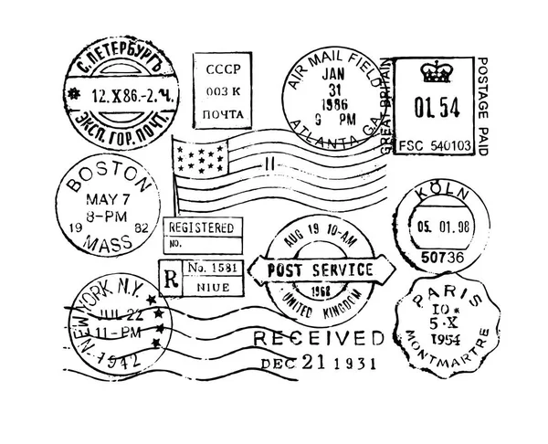 Briefmarkensammlung — Stockvektor