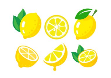 Fresh lemon fruits clipart