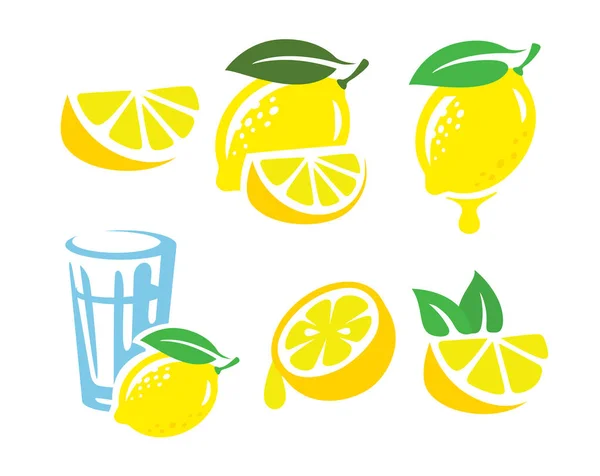 Ovoce čerstvé citronové — Stockový vektor