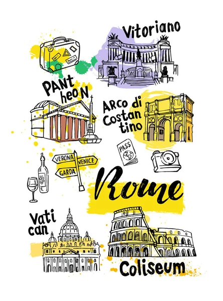 Rome Landmark Vector — Stockvector