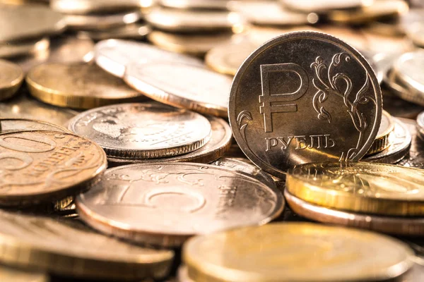 Monedas rusas dinero — Foto de Stock