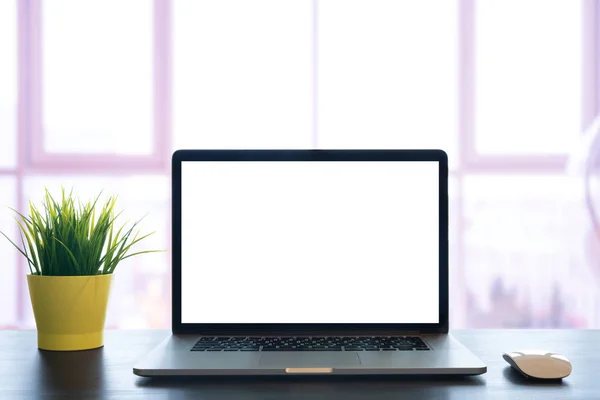 Laptop on table — Stock Photo, Image