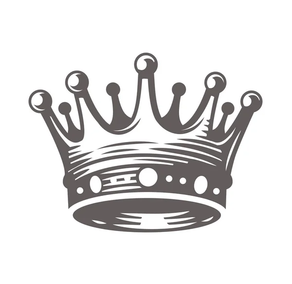 Logo icona corona — Vettoriale Stock