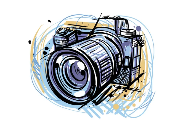 Abstracte kleur camera — Stockvector