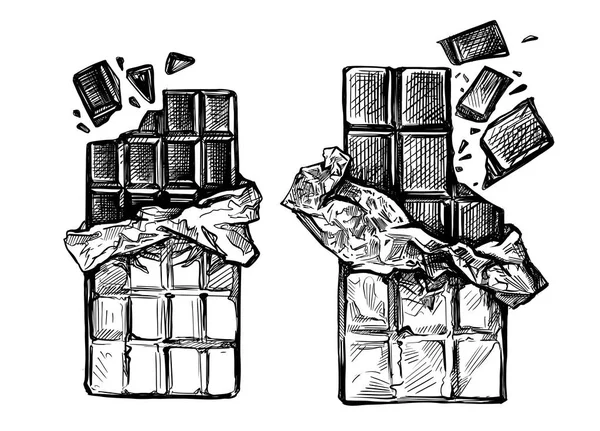 Chocolat dessiné à la main — Image vectorielle