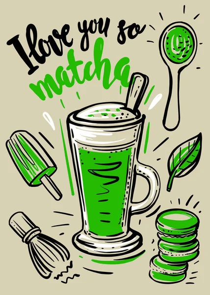 抹茶ラテ Vector Art Stock Images Depositphotos