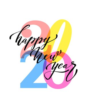 Yeni yıl rengi 2020 sayı tasarımı