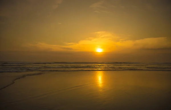 Landscape Sunset Sea Waves Beach — Stock Photo, Image