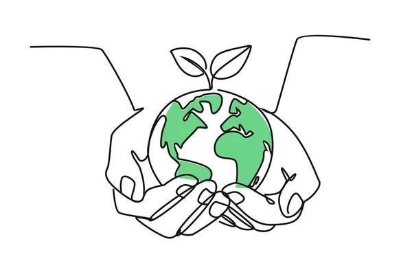 Girls holding planet earth illustration — Stock Vector