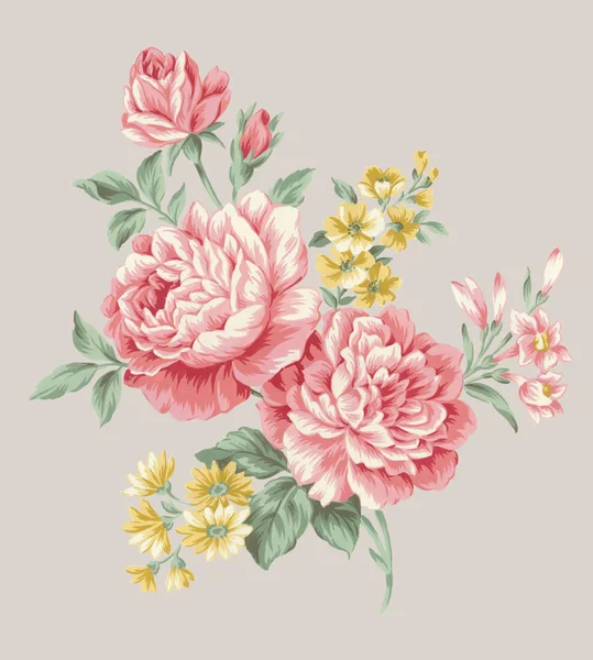 Klassische Beliebte Blume Nahtlose Muster Hintergrund Für Die Einfache Herstellung — Stockfoto