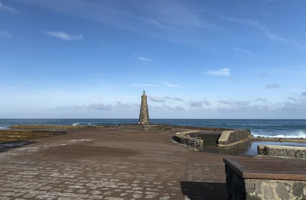 Lighthouse on the embankment of the city of Bahamar  of Tenerife — Stock Photo, Image