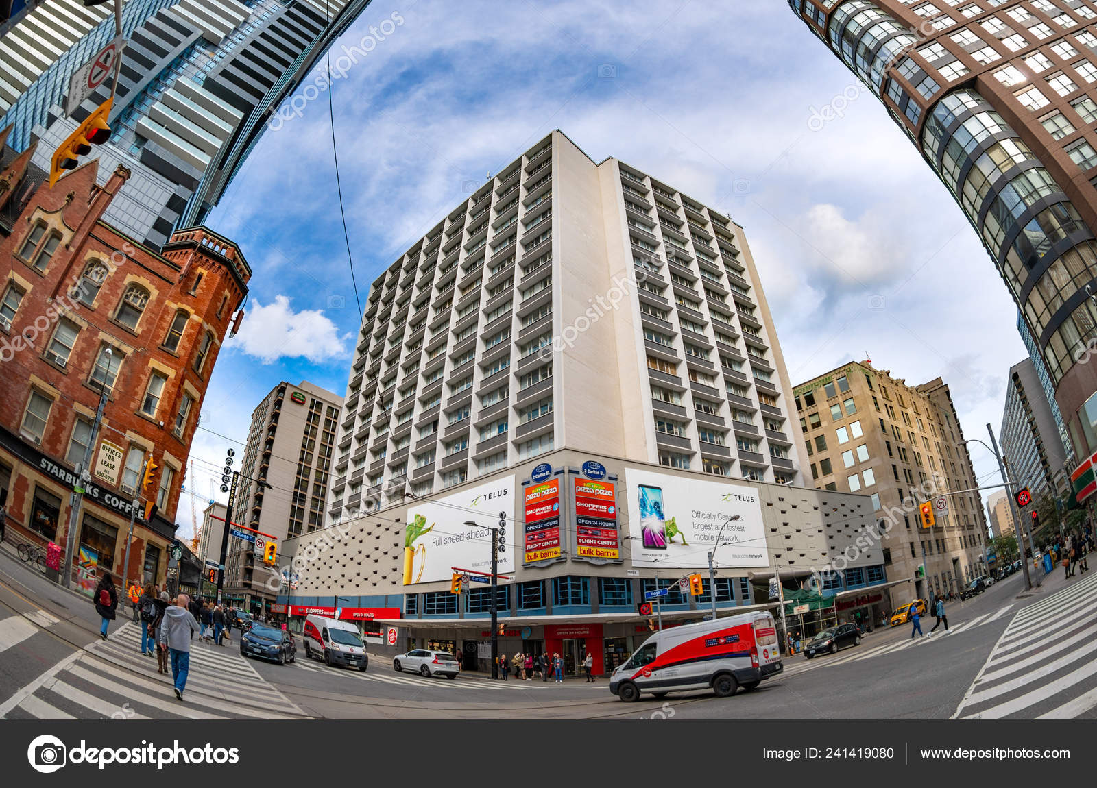 Toronto Ontario Canada September 2018 Wide Angle View Yonge