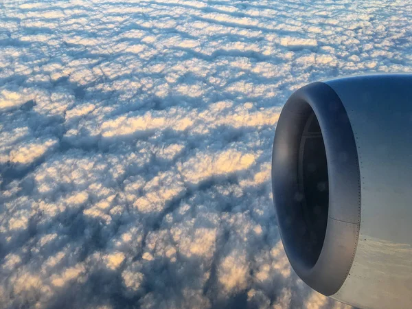 Clouds pattern seen from an airplane