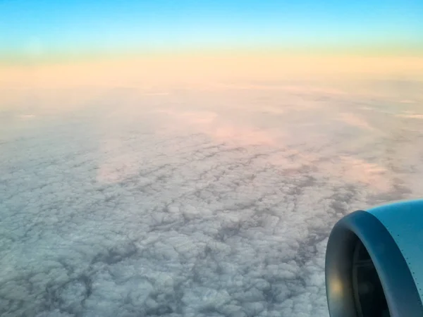 Clouds pattern seen from an airplane