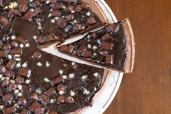 Chocolate Pizza Dessert Close Up Food