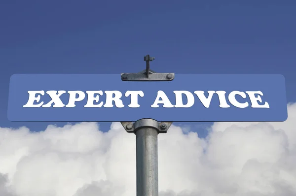 Expert Advice Road Sign — Stock Photo, Image