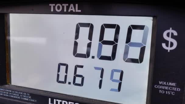 Gran Pantalla Aumento Los Precios Del Gas Pantalla Bomba — Vídeo de stock