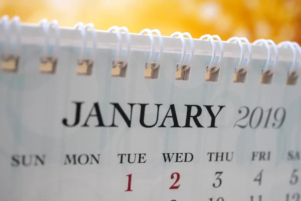 Календарь Закрытия Января 2019 Года — стоковое фото