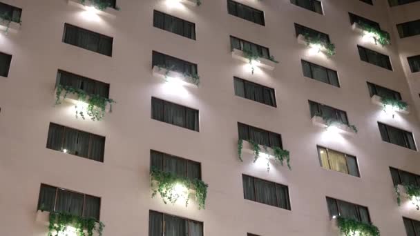 Mozgás Nagy Emelkedés Hotel Épület Belsejében Nagy Bevásárlóközpont — Stock videók