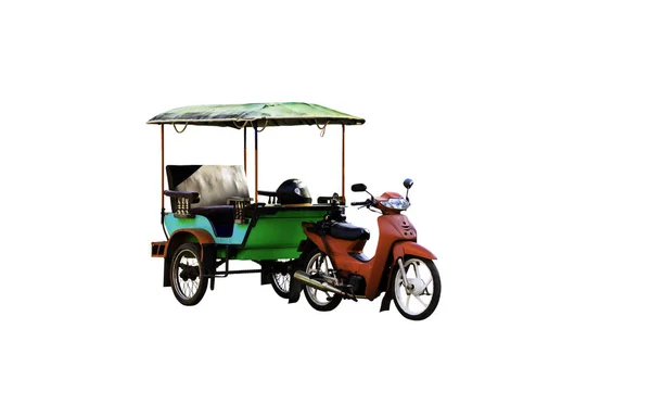 Tuk Tuk Cambogia Isolato Sfondo Bianco — Foto Stock