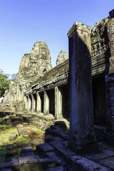 Camboja Ruína Templo Bayon Antigo Siem Reap Fotografia De Stock
