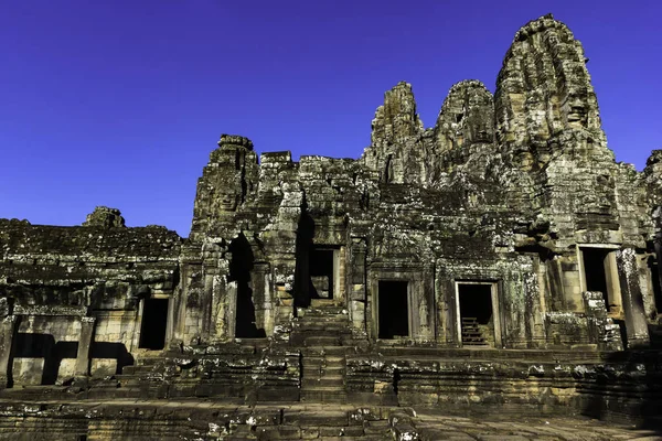 Ruin Stone Ancient Bayon Temple Cambodia Blue Sky — Stock Photo, Image