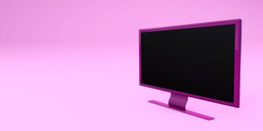 TV yakın çekim içeriği 3D konsept izole tasarım