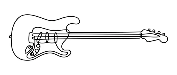 Guitare à une ligne . — Image vectorielle