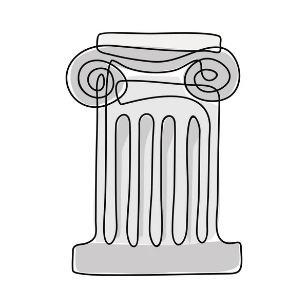 Oude Griekse kolom. — Stockvector
