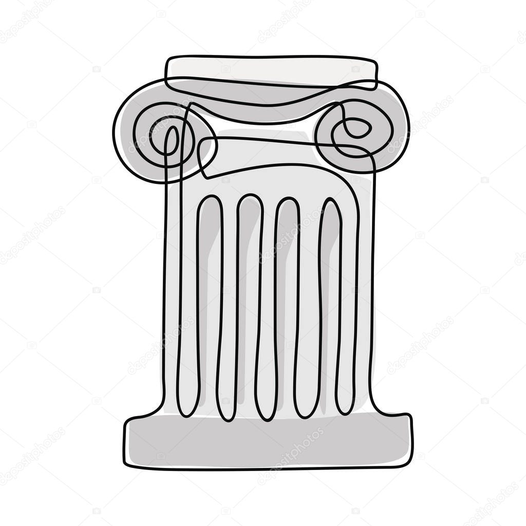 Ancient Greek column.
