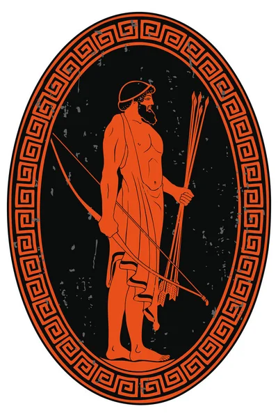 Ancient Greek warrior. — Stock Vector