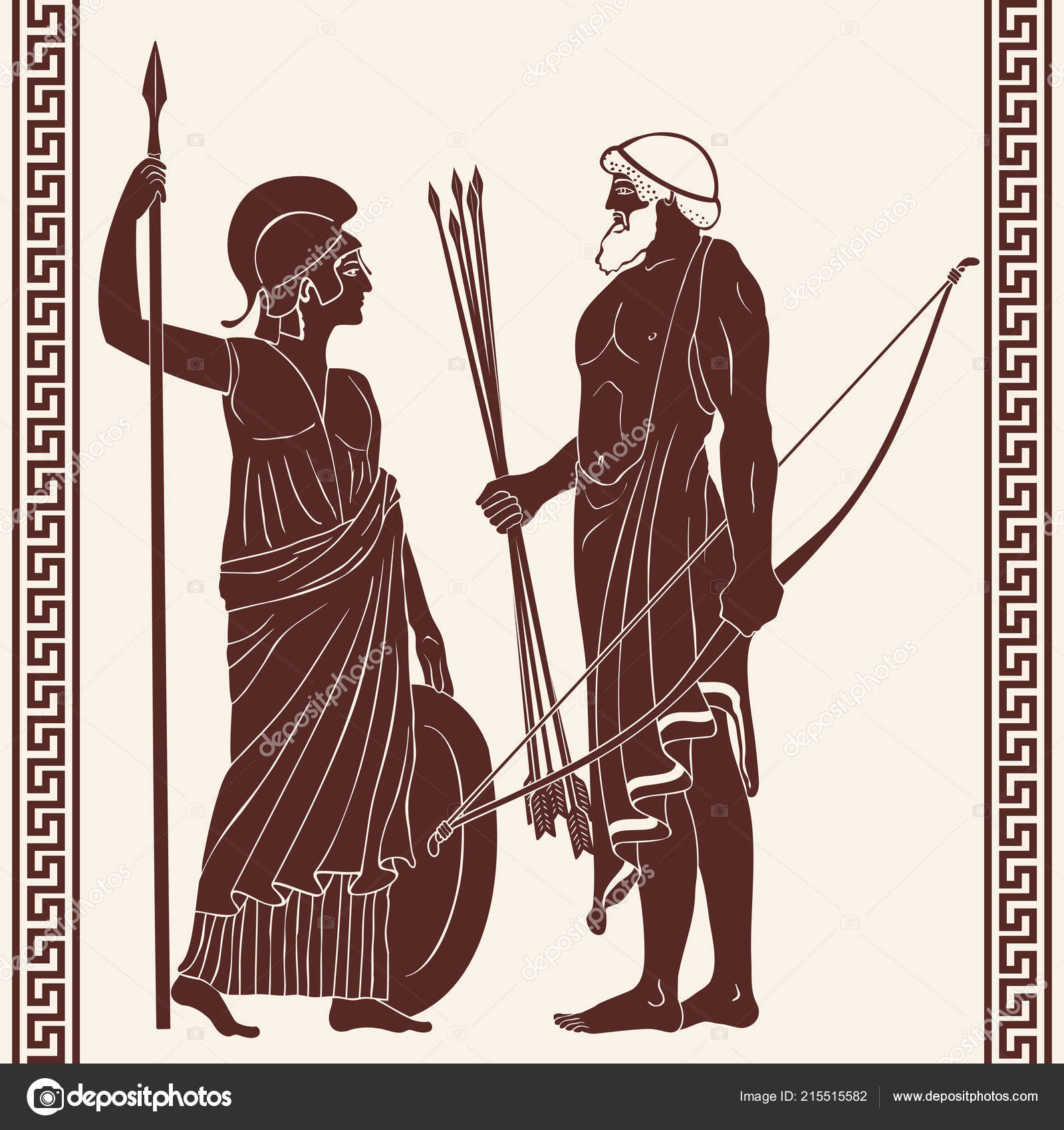Athena Pallada and Odysseus. Stock Vector Image by ©migfoto 215515582