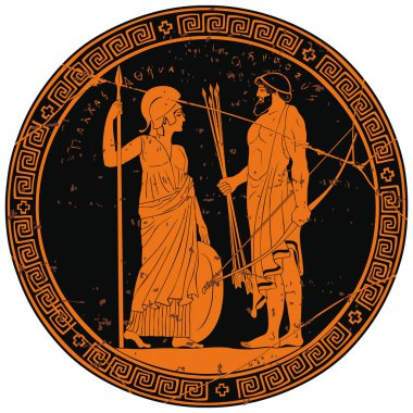 Athena Pallada ve Odysseus.