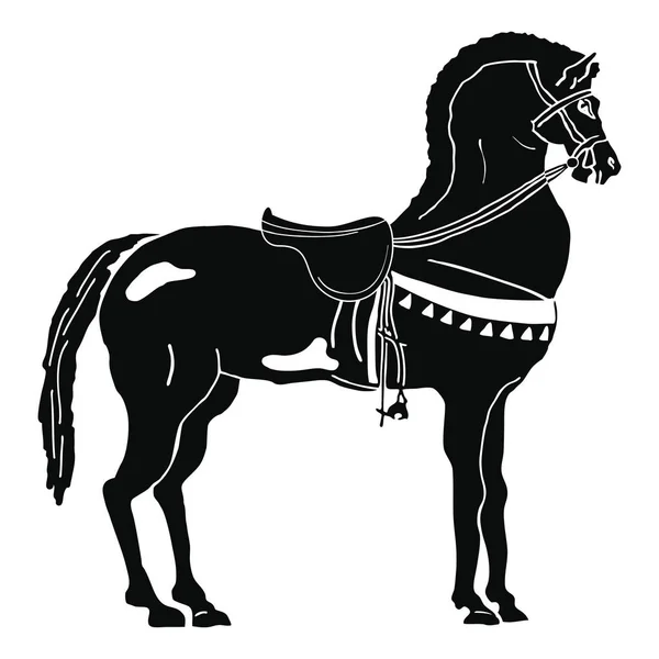 Caballo sobre fondo blanco . — Vector de stock