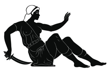 Amazon kadın bir silahla.