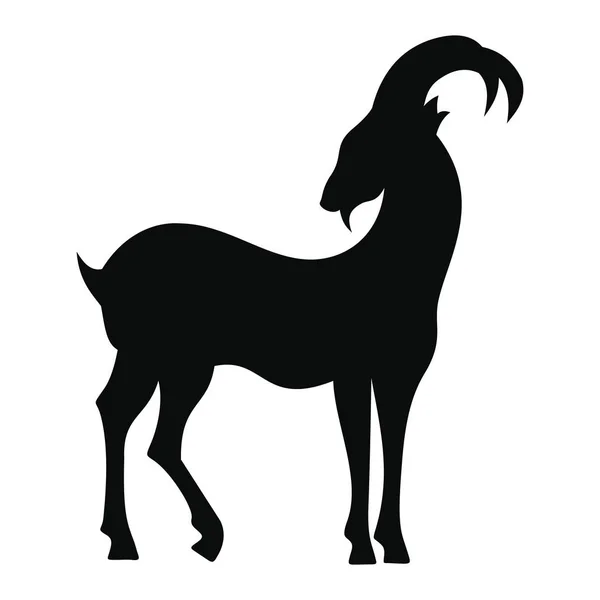 Silhouette de chèvre. — Image vectorielle