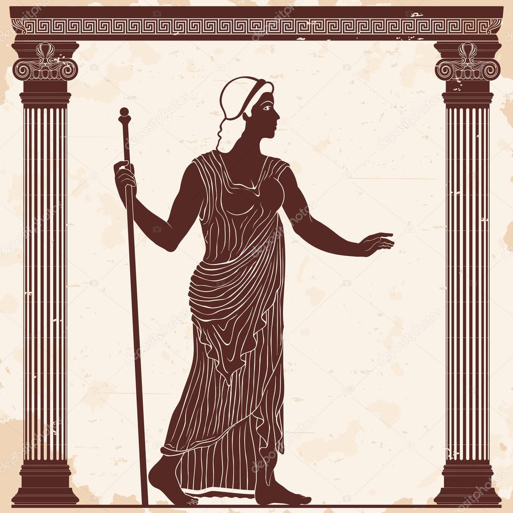 Ancient greek woman.