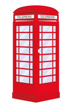 Red phone booth.