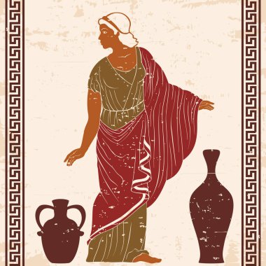 Antik Yunan kadını.