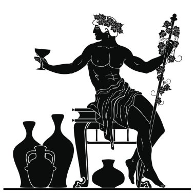 Ancient Greek god Dionysus. vector Ancient Greek god Dionysus. vector