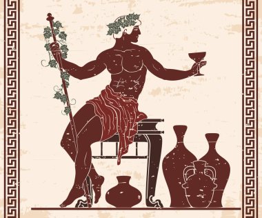 Ancient Greek god Dionysus. vector Ancient Greek god Dionysus. vector