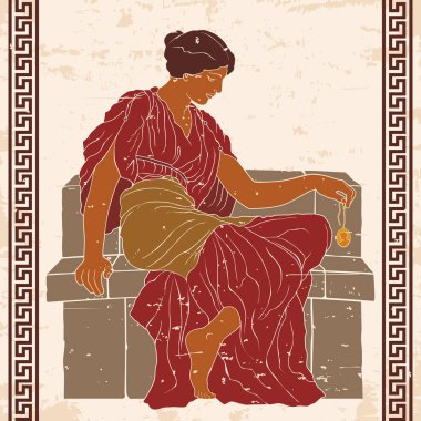 Antik Yunan kadını.