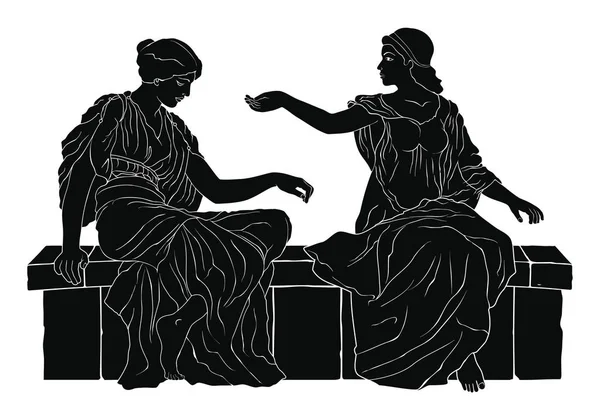 Starověká řecká žena. — Stockový vektor
